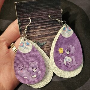 Purple Bear Earrings